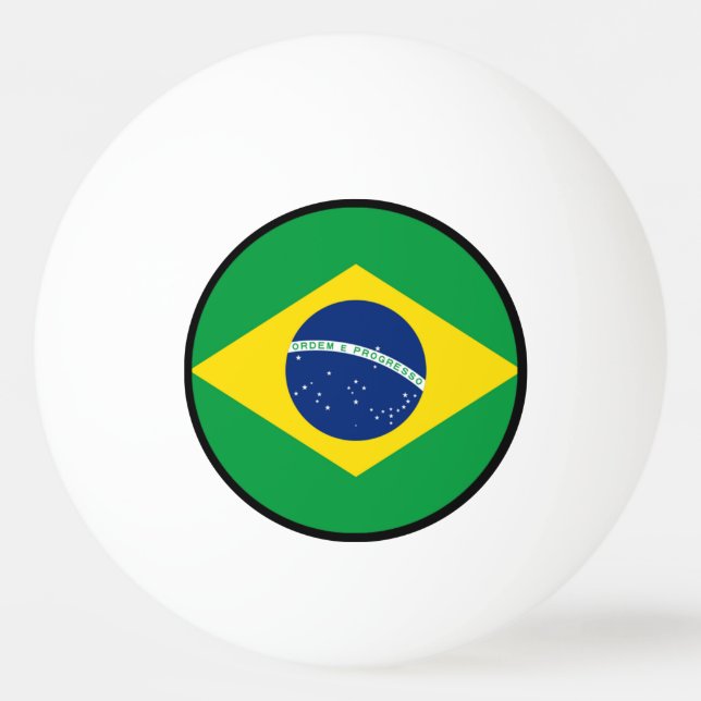 Pelota De Ping Pong Bandera del Brasil, brasileña (Reverso)