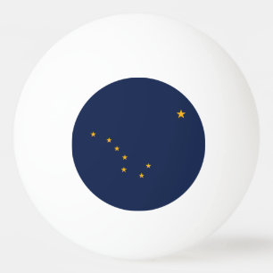 Pelota De Ping Pong Bandera del estado de Alaska
