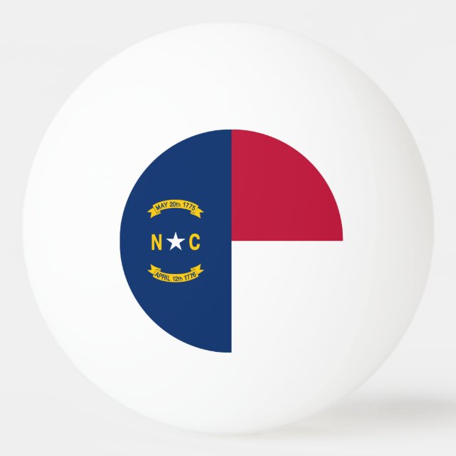 Pelota De Ping Pong Bandera del Estado de Carolina del Norte (Anverso)