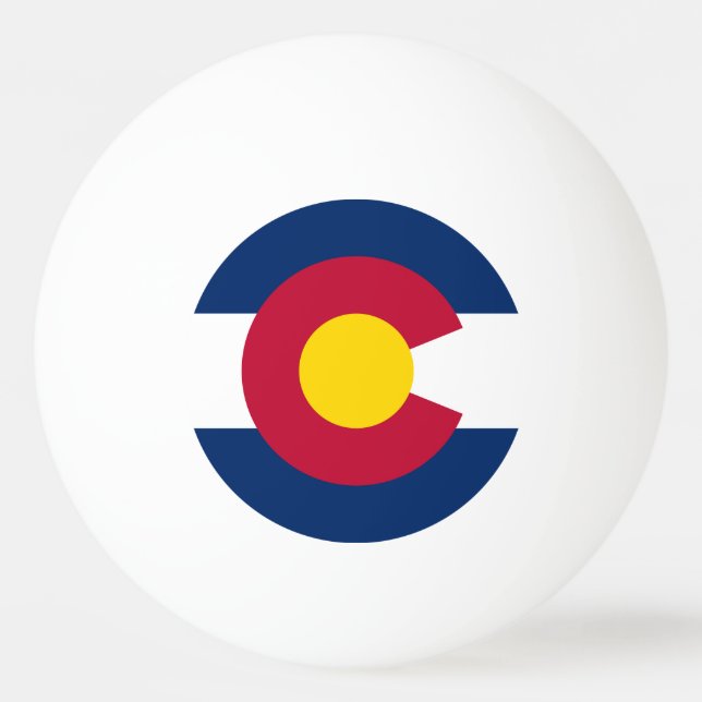 Pelota De Ping Pong Bandera del estado de Colorado (Reverso)