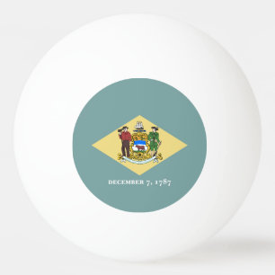 Pelota De Ping Pong Bandera del estado de Delaware