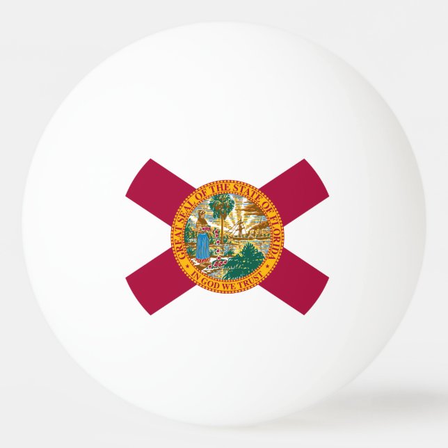 Pelota De Ping Pong Bandera del estado de Florida (Reverso)