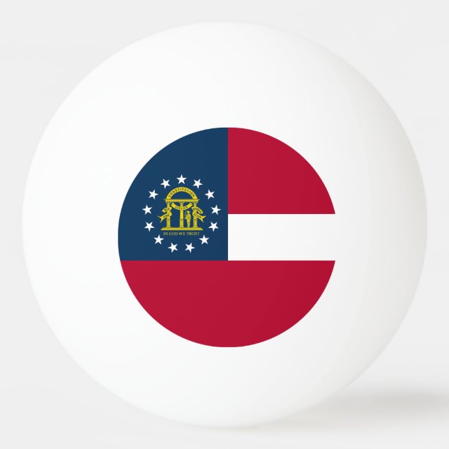 Pelota De Ping Pong Bandera del Estado de Georgia (Reverso)