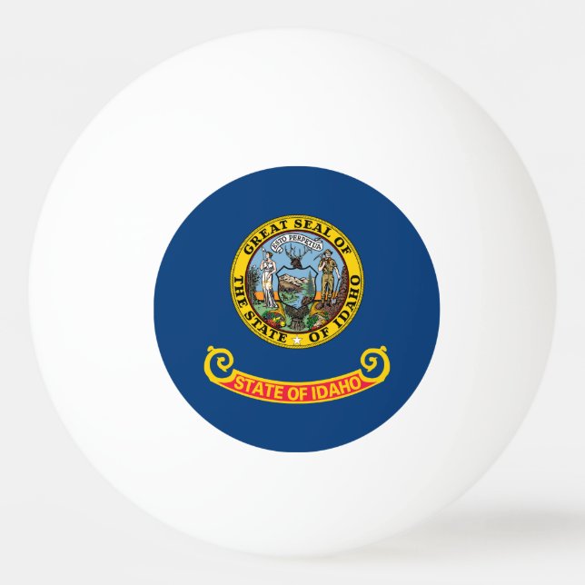 Pelota De Ping Pong Bandera del estado de Idaho (Reverso)