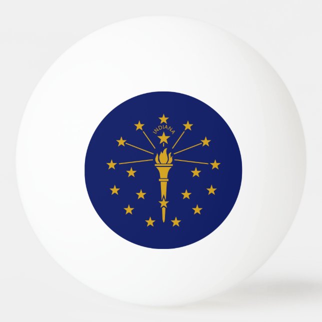 Pelota De Ping Pong Bandera del Estado de Indiana (Anverso)
