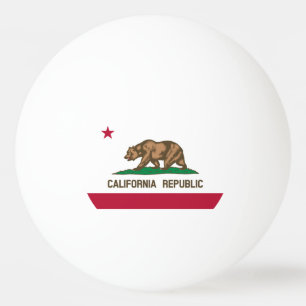 Pelota De Ping Pong Bandera del estado de la República de California