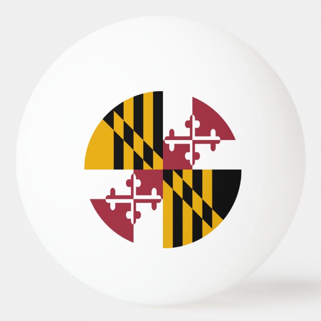 Pelota De Ping Pong Bandera del Estado de Maryland (Anverso)