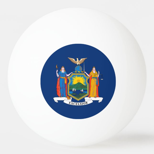 Pelota De Ping Pong Bandera del Estado de Nueva York (Anverso)