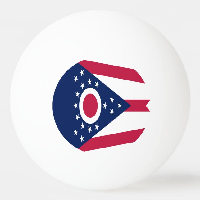 Pelota De Ping Pong Bandera del Estado de Ohio (Anverso)