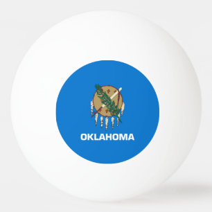 Pelota De Ping Pong Bandera del estado de Oklahoma
