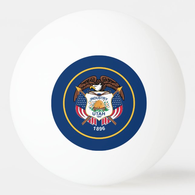 Pelota De Ping Pong Bandera del estado de Utah (Anverso)
