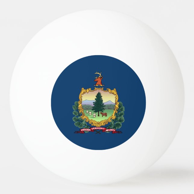 Pelota De Ping Pong Bandera del Estado de Vermont (Anverso)