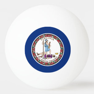 Pelota De Ping Pong Bandera del estado de Virginia