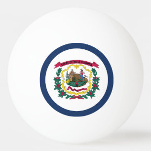 Pelota De Ping Pong Bandera del estado de Virginia Occidental