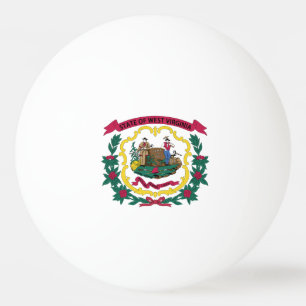 Pelota De Ping Pong Bandera del estado de Virginia Occidental
