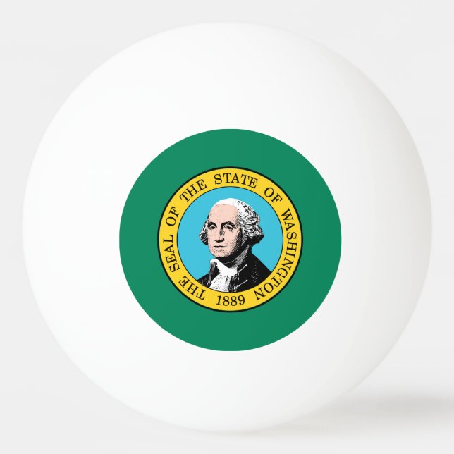 Pelota De Ping Pong Bandera del Estado de Washington (Anverso)