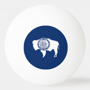 Pelota De Ping Pong Bandera del estado de Wyoming