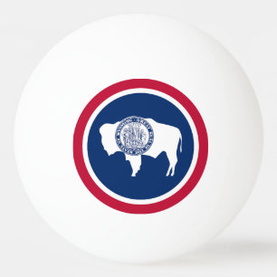Pelota De Ping Pong Bandera del estado de Wyoming