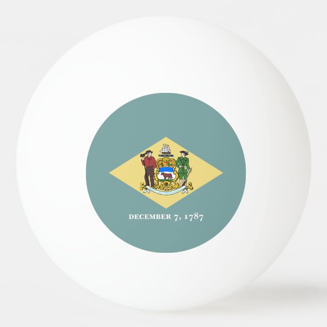 Pelota De Ping Pong Bandera del estado Delaware (Reverso)