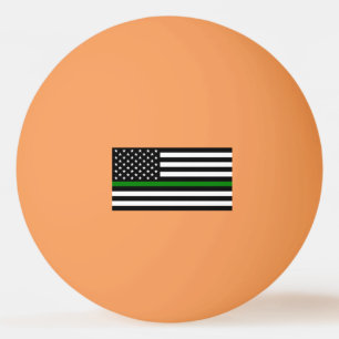Pelota De Ping Pong Bandera delgada de la Línea Verde: Veteranos milit