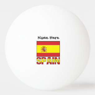 Pelota De Ping Pong Bandera española de España Nombre personalizado 