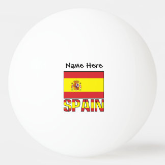 Pelota De Ping Pong Bandera española de España Nombre personalizado