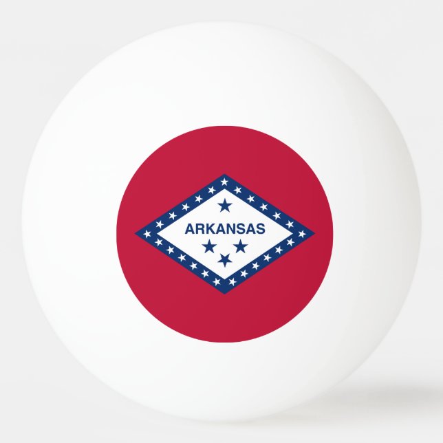 Pelota De Ping Pong Bandera estatal de Arkansas (Reverso)