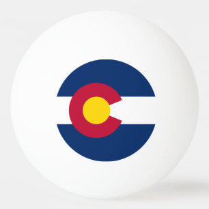 Pelota De Ping Pong Bandera Estatal de Colorado