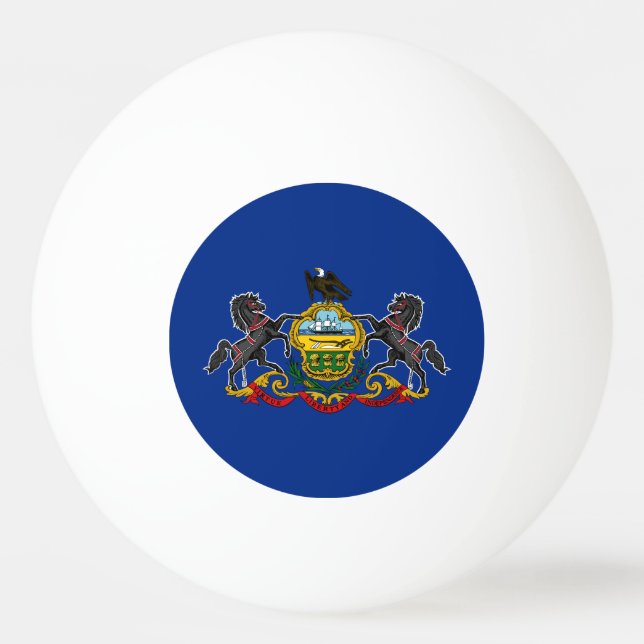 Pelota De Ping Pong Bandera Estatal de Pennsylvania (Anverso)