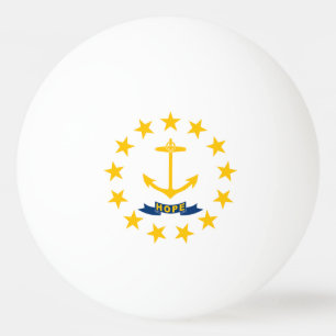 Pelota De Ping Pong Bandera estatal de Rhode Island