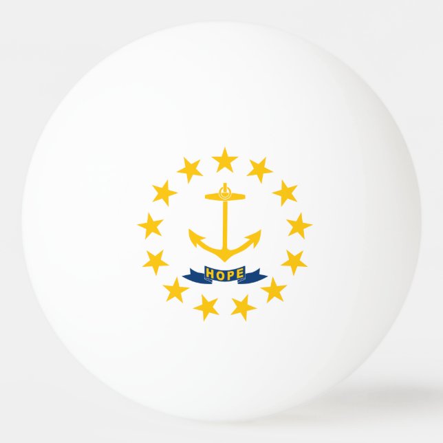 Pelota De Ping Pong Bandera estatal de Rhode Island (Anverso)