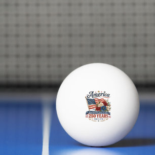 Pelota De Ping Pong Bandera floral de 250 años de América