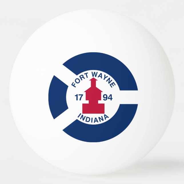 Pelota De Ping Pong Bandera Fort Wayne, Indiana Ping-Pong Ball (Anverso)