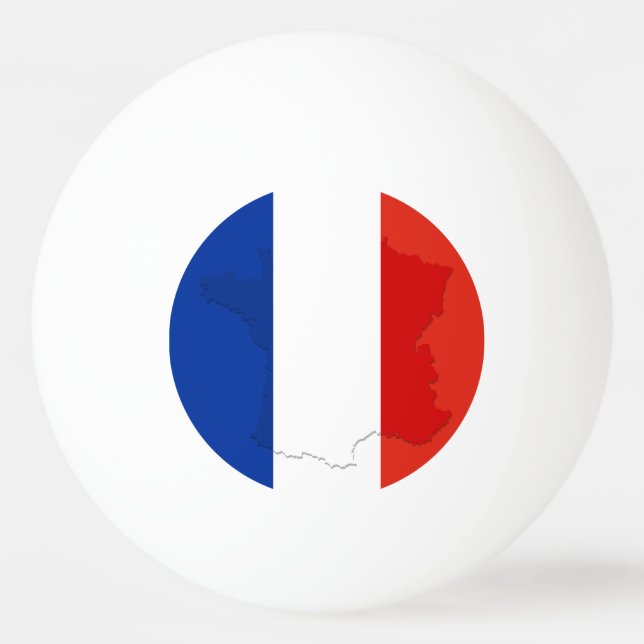 Pelota De Ping Pong Bandera francesa (Anverso)