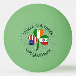 Pelota De Ping Pong Bandera irlandesa mexicana Shamrock personalizado