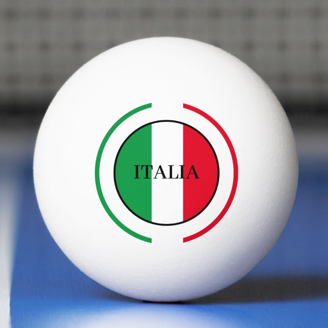 Pelota De Ping Pong Bandera italiana rojo verde blanco (italy italian flag italia ping pong ball)