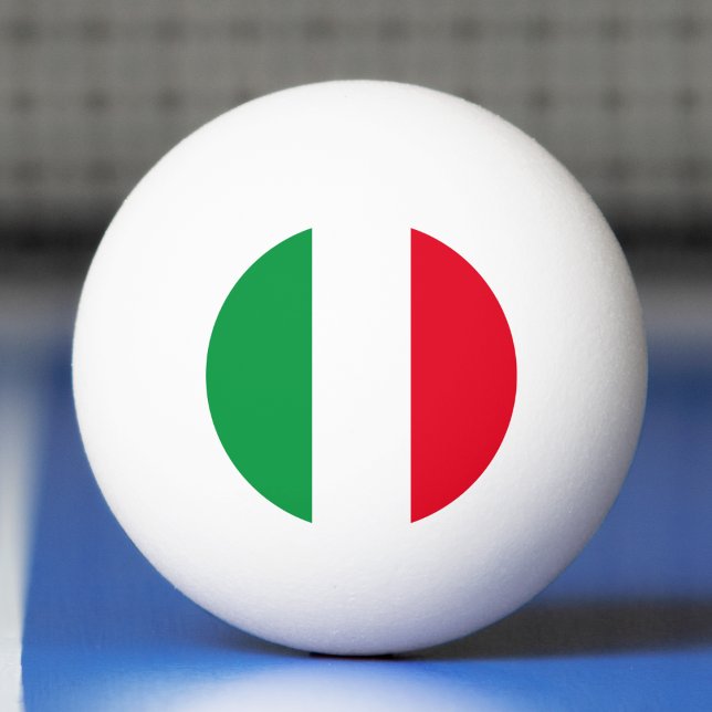 Pelota De Ping Pong Bandera italiana rojo verde blanco (Italy Italian Flag Red White Green Italia Ping Pong Ball)