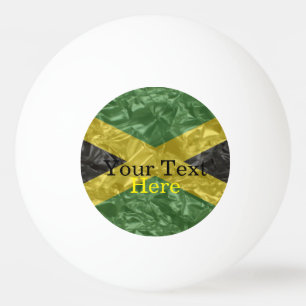 Pelota De Ping Pong Bandera jamaicana - arrugada