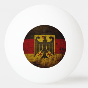 Pelota De Ping Pong Bandera negra de Alemania del Grunge