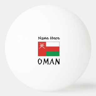 Pelota De Ping Pong Bandera omaní Personalizado Nombre