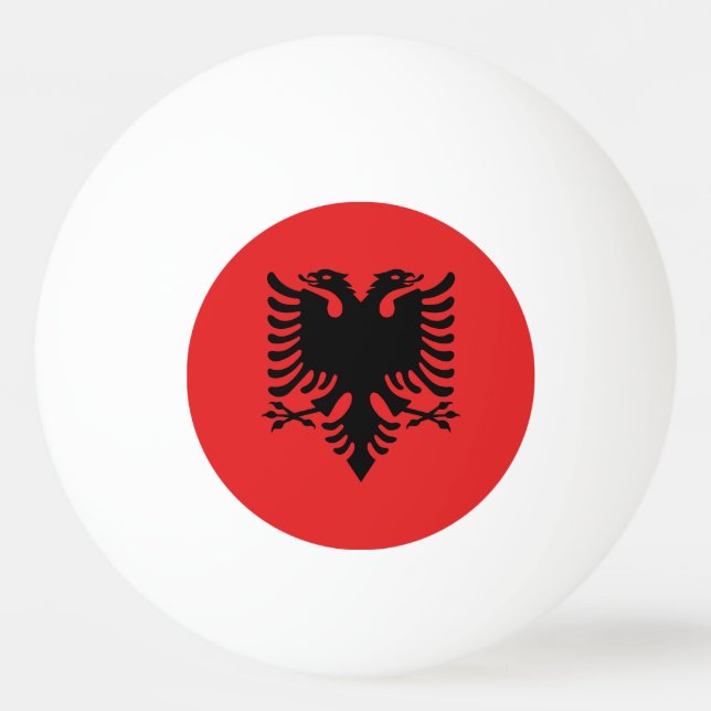 Pelota De Ping Pong Bandera patriótica albanesa (Anverso)