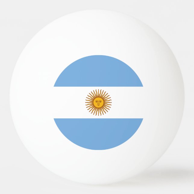 Pelota De Ping Pong Bandera Patriótica Argentina (Anverso)