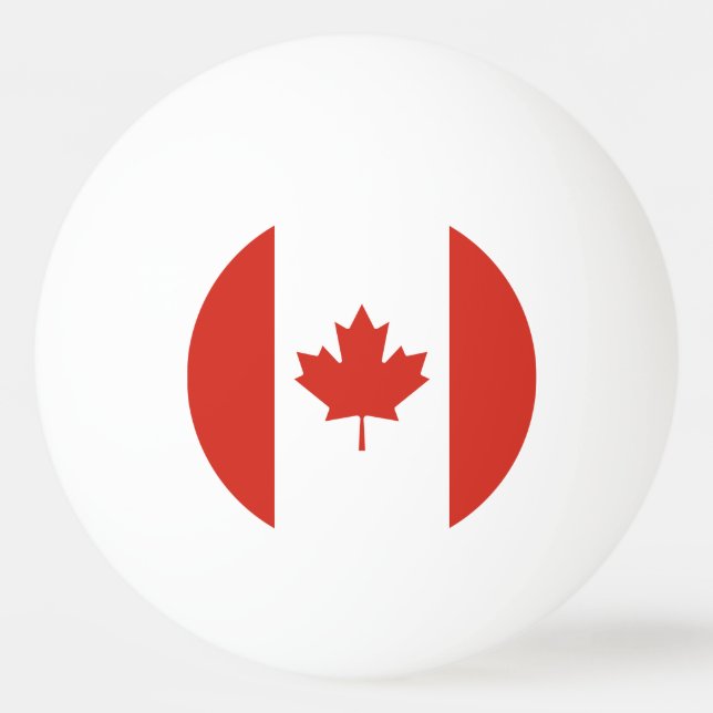 Pelota De Ping Pong Bandera Patriótica Canadiense (Reverso)