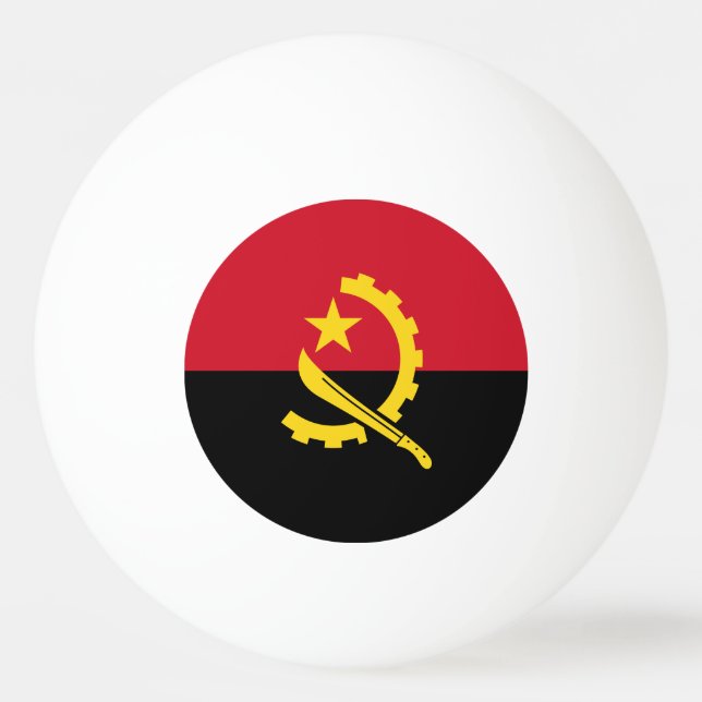 Pelota De Ping Pong Bandera Patriótica de Angola (Reverso)