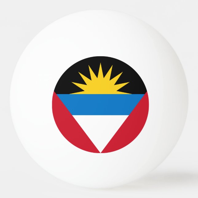 Pelota De Ping Pong Bandera Patriótica de Antigua y Barbuda (Anverso)