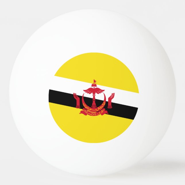 Pelota De Ping Pong Bandera Patriótica De Brunei (Reverso)