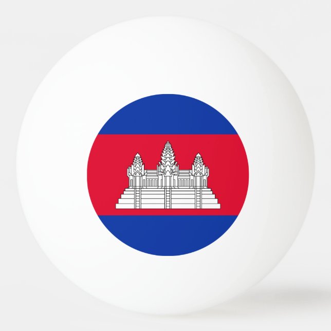 Pelota De Ping Pong Bandera Patriótica De Camboya (Reverso)