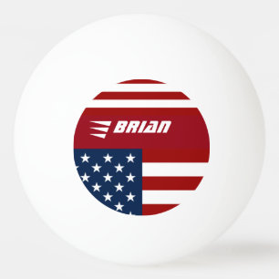 Pelota De Ping Pong bandera patriótica de EE.UU. personalizada