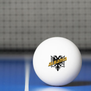 Pelota De Ping Pong Bandera patriótica y albanesa de Albania
