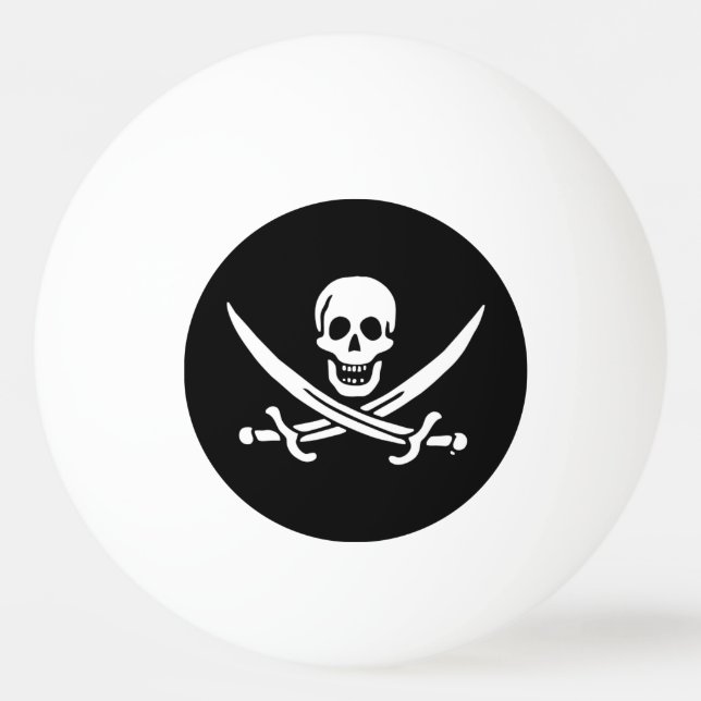 Pelota De Ping Pong Bandera pirata jolly roger (Anverso)
